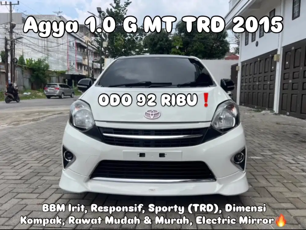 (TDP 16 JUTA!) Toyota Agya 1.0 G Manual TRD Sportivo Putih 2015