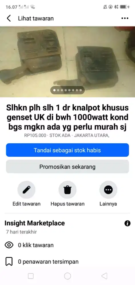 Slhkn plh slh 1 dr kelengkapan mesin genset kond bgs mgkn ada yg perlu