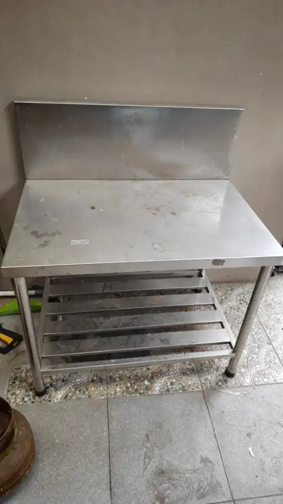 meja stainless buat kompor