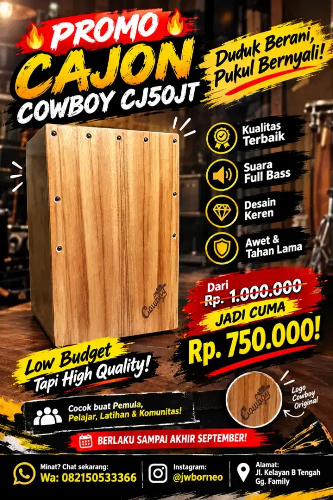CAJON COWBOY JUAL RUGI