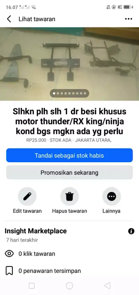 Slhkn plh slh 1 dr besi plat no khusus kond bgs mgkn ada yg tertarik