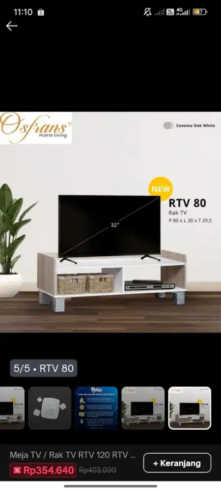 Meja TV/Rak TV RTV 120 RTV 80