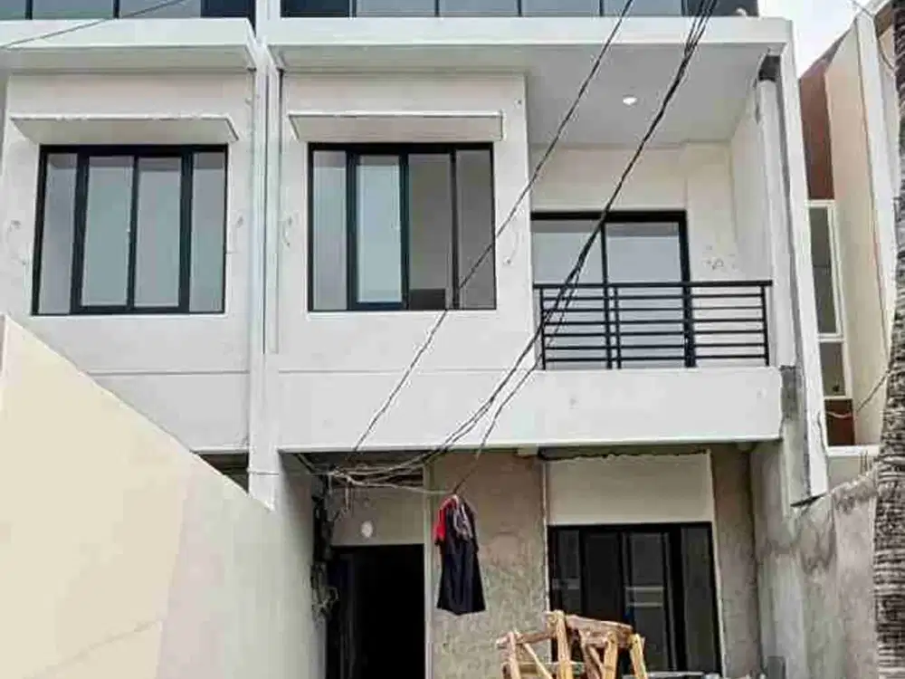 Dijual Rumah baru 3 lt 5 x 26 m2 di Meruya lt 125 m2, lb 166 m2 unfurnished, ada 4+1 kt 3+1 km. SHM, masih proses Finishing, ayo survei segera, untuk mendapatkan discount!!
