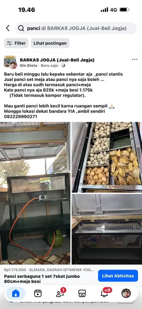 Panci set meja 7skat lik new