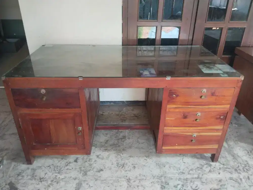 Meja kerja & belajar kayu jati