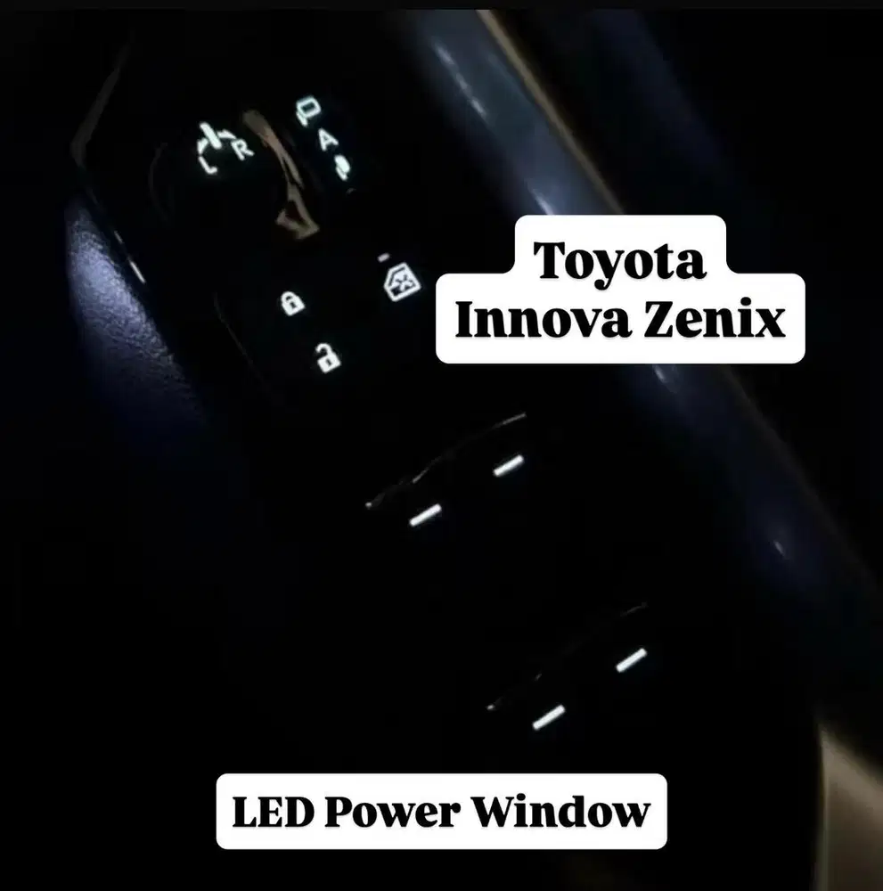 LED Saklar Power Window Toyota Innova Zenix PLUG n PLAY LED PUTIH