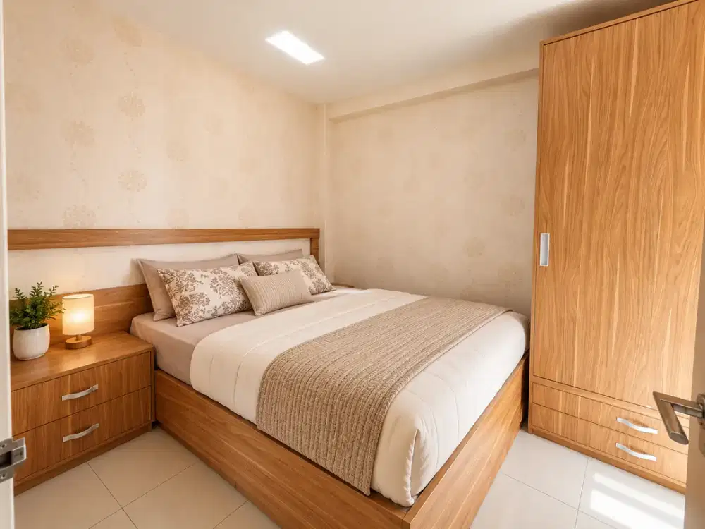 Disewakan Hunian Nyaman 2BR Oak Tower A Lt. 18 – City View, Akses Transportasi Mudah Pulo Gadung
