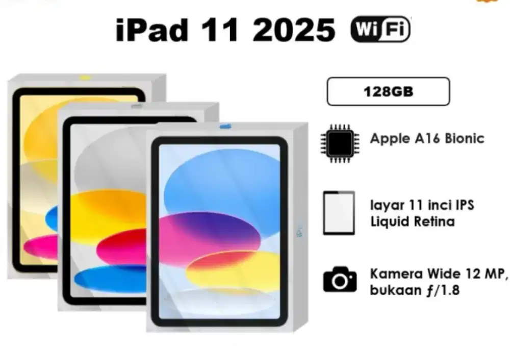 IPAD GEN 11 WIFI ONLY A16 TABLET IPAD APPLE BARU