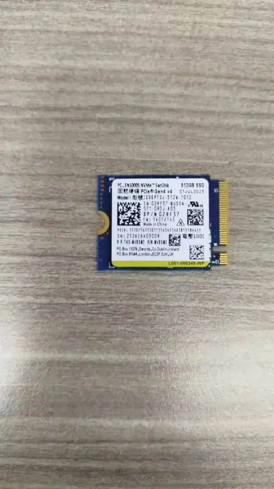 SSD M.2 NVME 512GB  size 2230