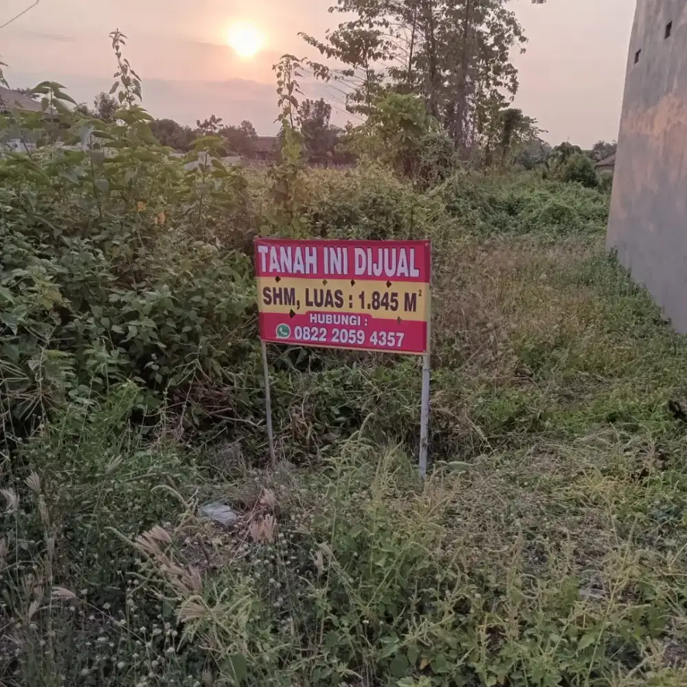 Dijual Cepat Tanah Luas 1.845 m² Strategis