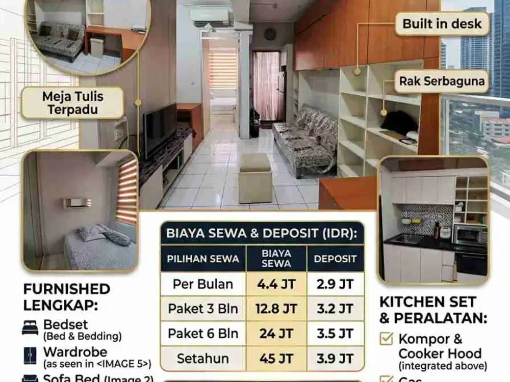 Menteng Square dijual lantai rendah terluas included biaya Ph dan notaris