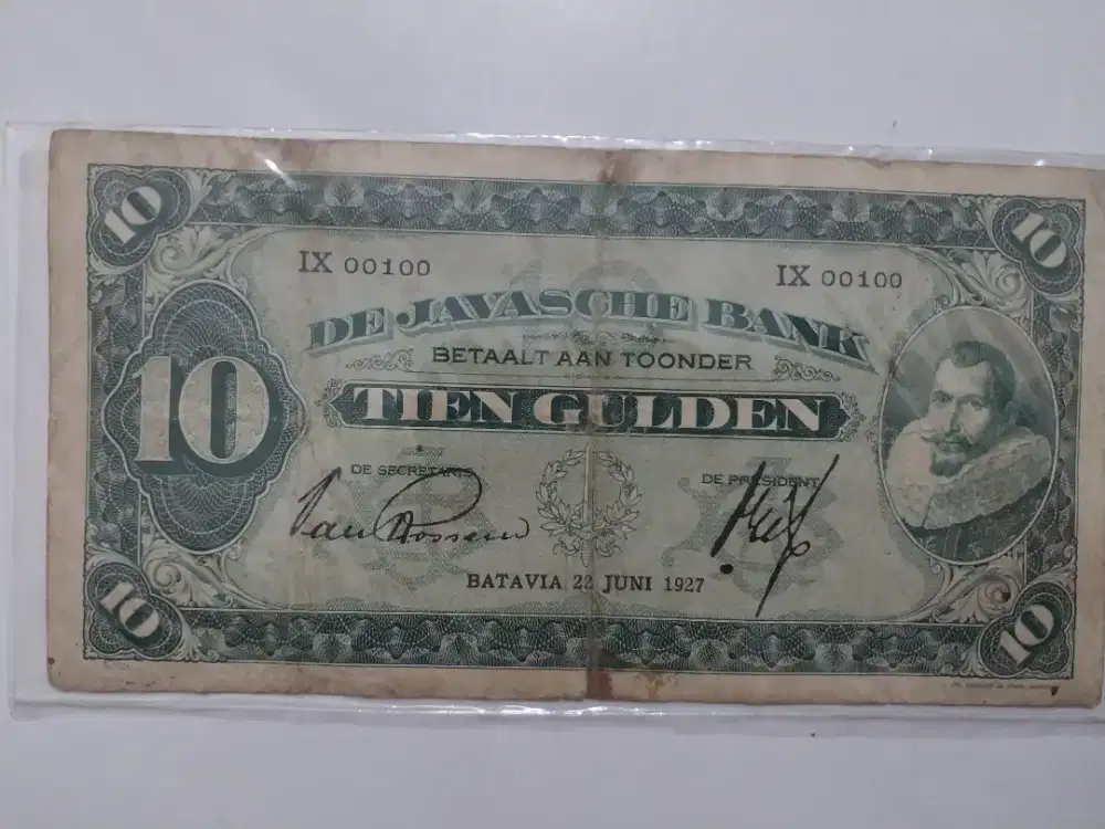 10 Gulden 1927 COEN no seri 00100