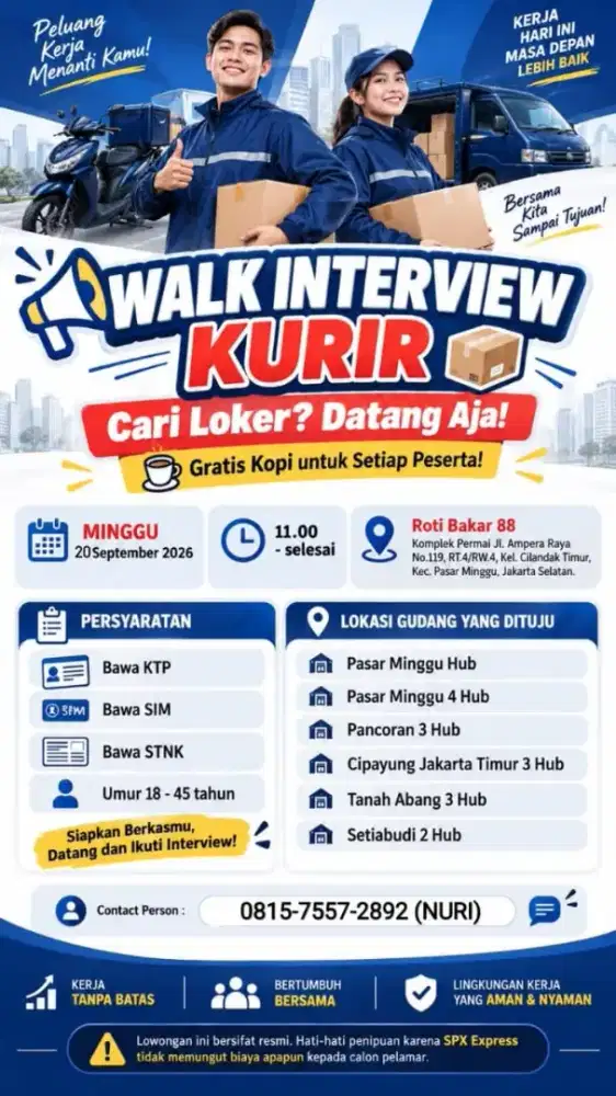 Lowongan kurir spx express