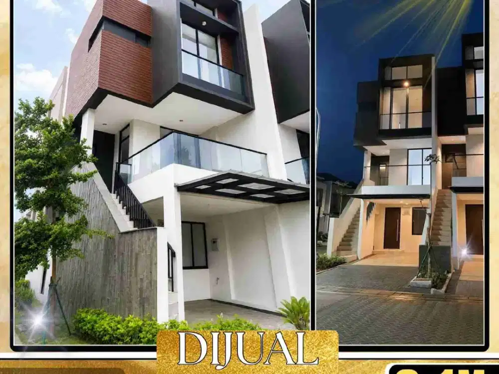 DIJUAL RUMAH HOOK 3 LANTAI  LUAS TANAH 75 M² di GOLF ISLAND PANTAI INDAH KAPUK 1 JAKARTA BARAT