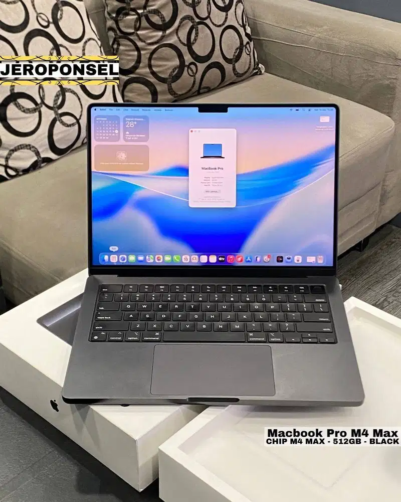 MACBOOK PRO M4 MAX 14” 36/1TB BLACK CC 54 GARANSI AKTIF 27 FEB 2028 MU