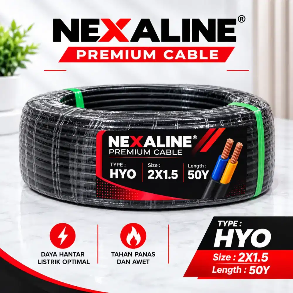 Kabel listrik Audio serabut HYO NEXALINE 2X1.5 50Y