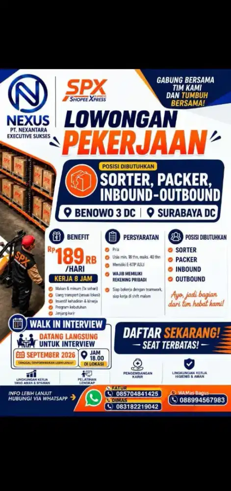 Loker kerja spx express