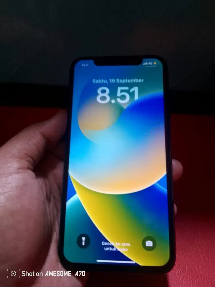 BU iphone x 256gb inter allop lcd ori batere awet kamera bening icloud