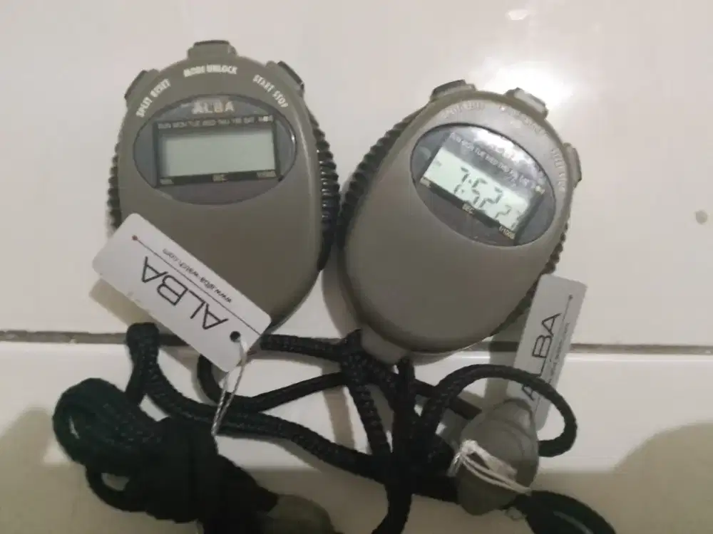 ALBA Digital Stopwatch Original Baru + Tali