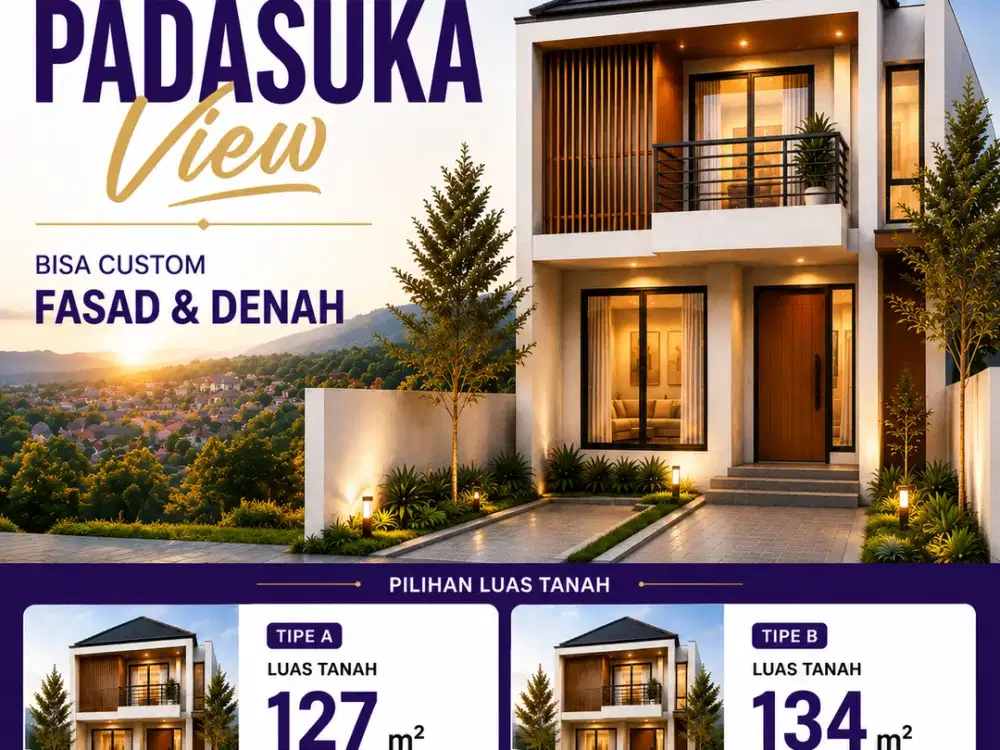 Rumah Siap Custom Padasuka Bandung – PBG & SHM, Cicilan 6x