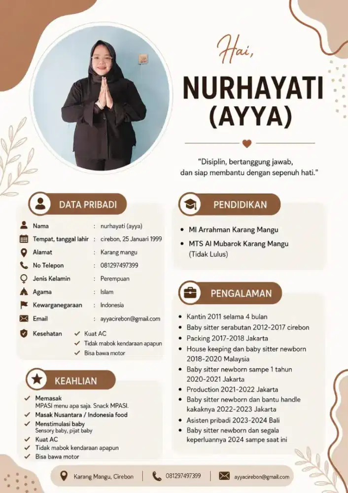 mencari kerja apa saja.