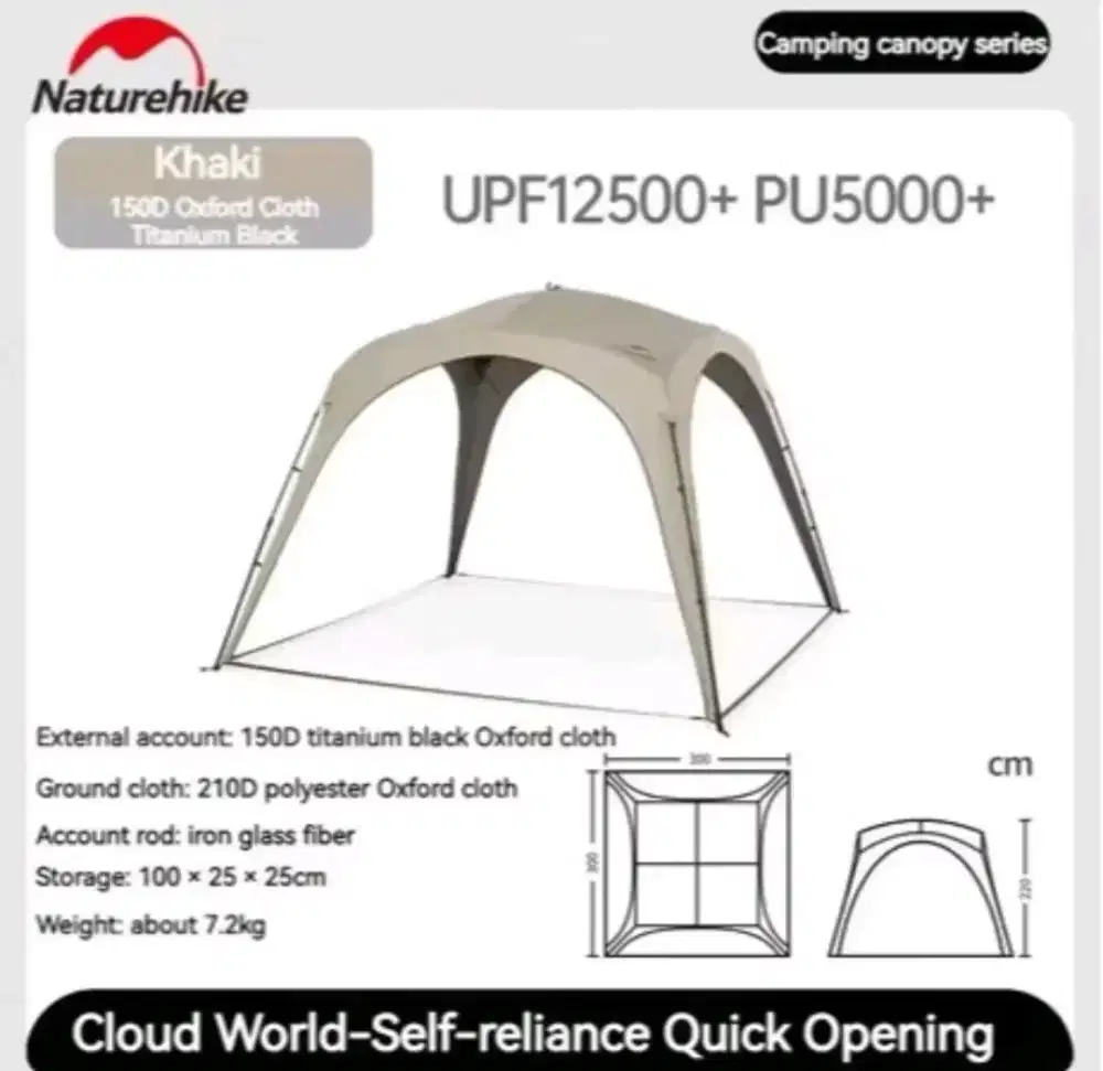 Tenda kanopi Naturhike + Pintu