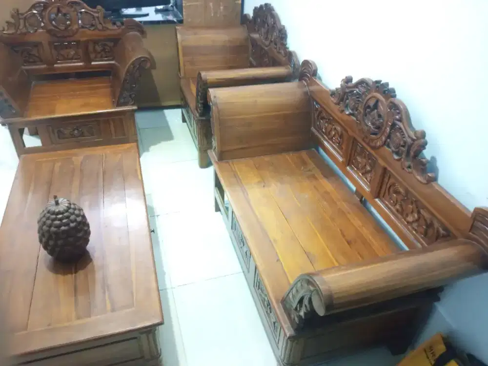 kursi jati ukir  jepara