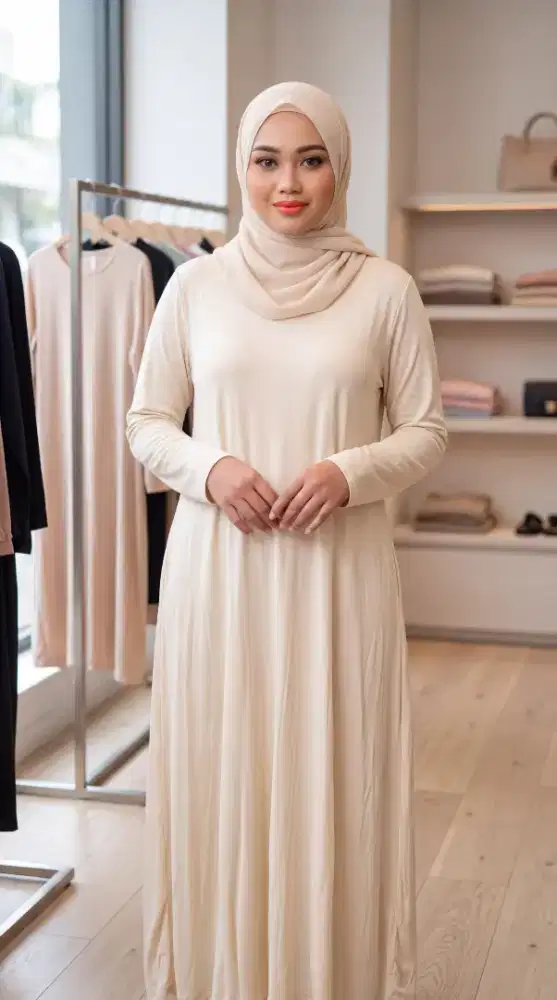 Inner longdress muslimah preloved