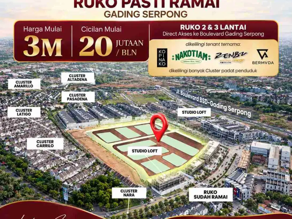 Ruko Dijual Gading Serpong – Grand Boulevard Aniva Mulai 3,27 M