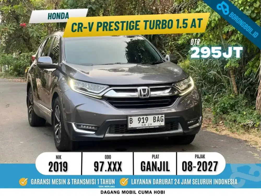 HONDA CRV PRESTIGE TURBO 1.5 AT 2019 GREY