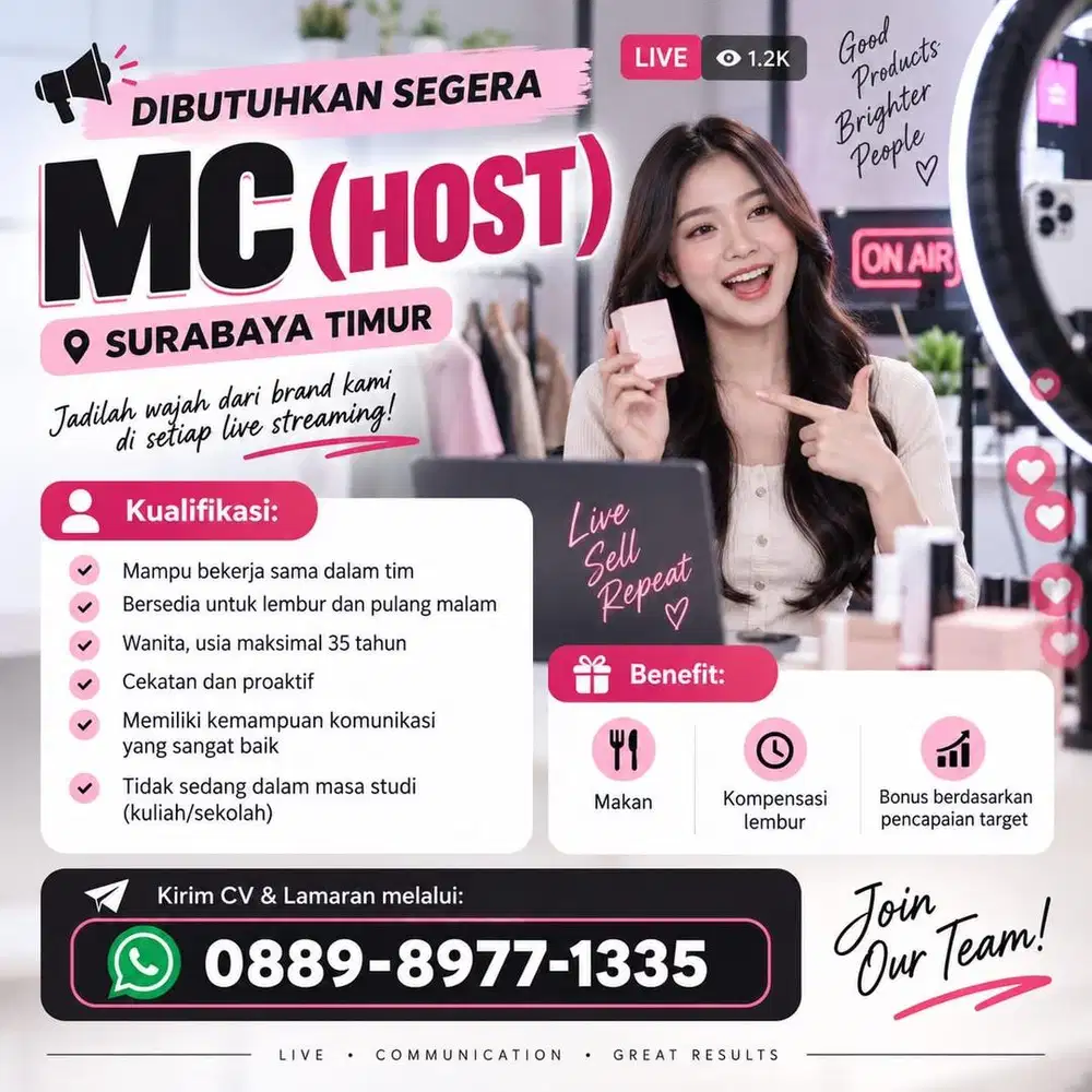 LOKER HOST/ CO-HOST LIVE - YS HIJAB