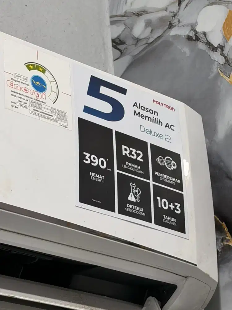 Ac Polytron 1/2 Pk pemakaian 7 bulan