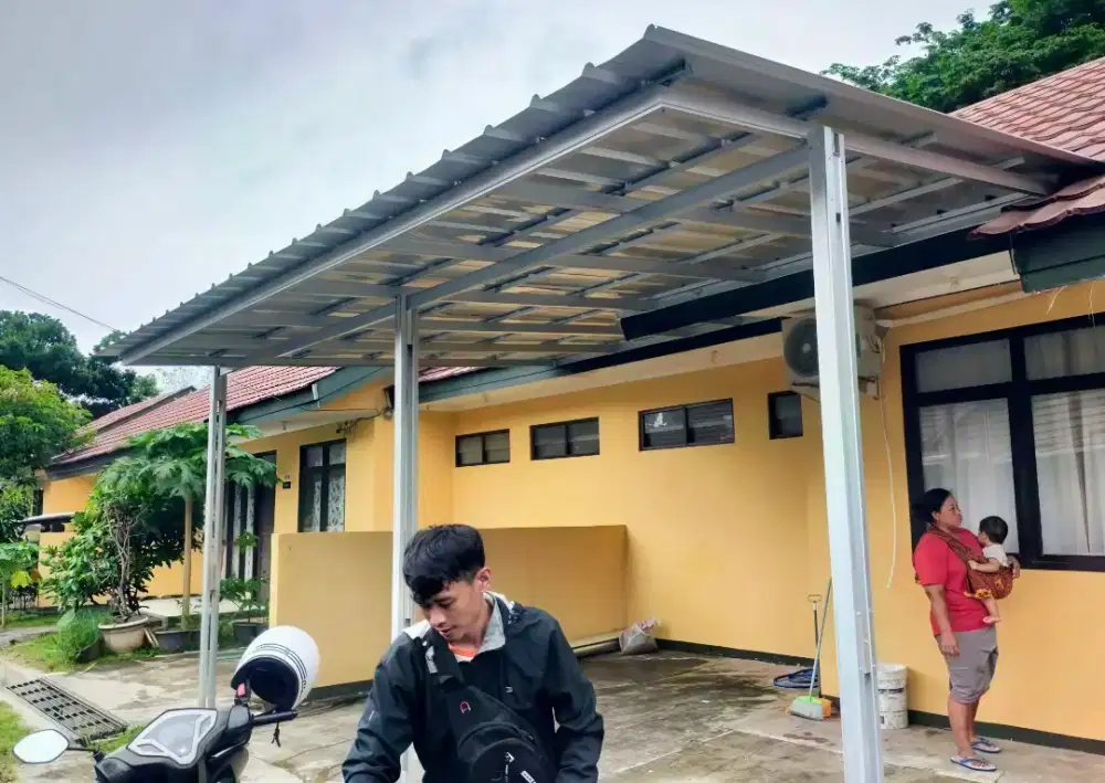 Pasang kanopi baja ringan