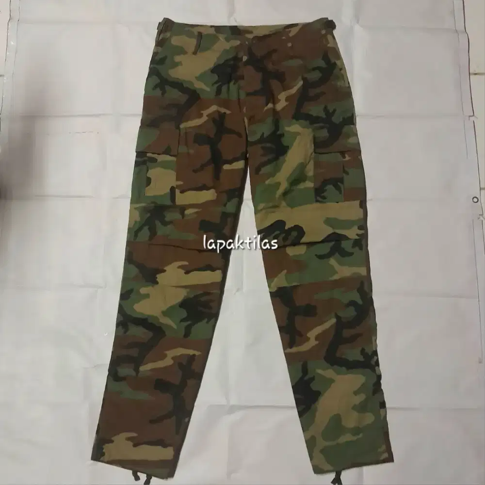 Trouser Woodland Camouflage Celana Cargo Tactical Military Fashion