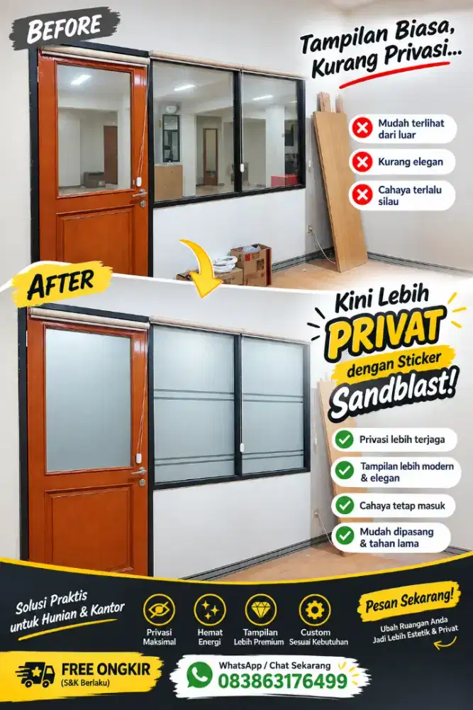Sticker Sandblast Dan Kaca Film Gedung Jakarta