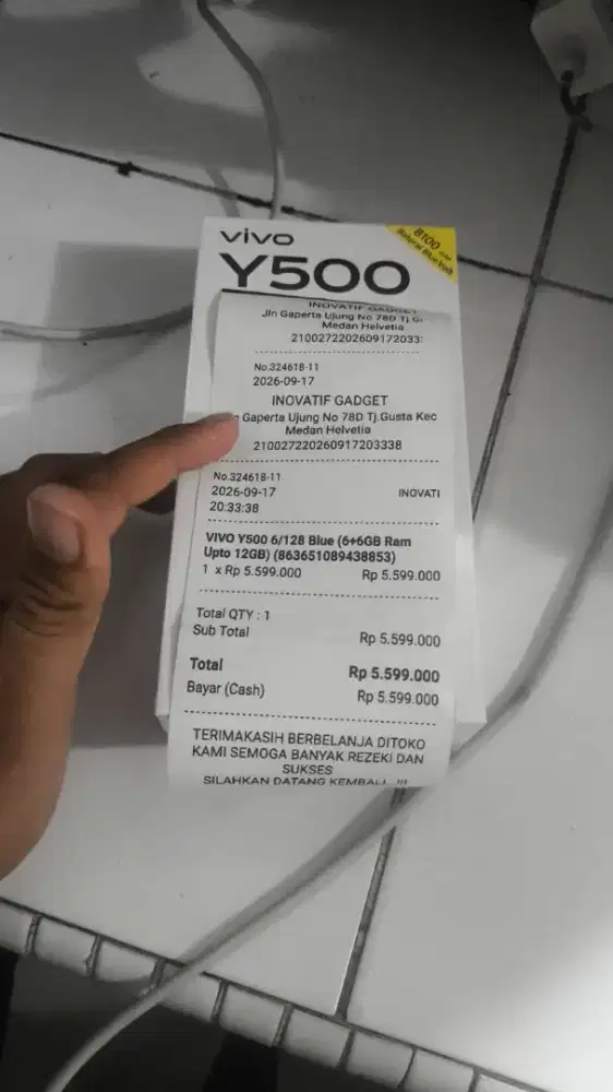 BU VIVO Y500 6/128GB BLUE (SEGEL)
