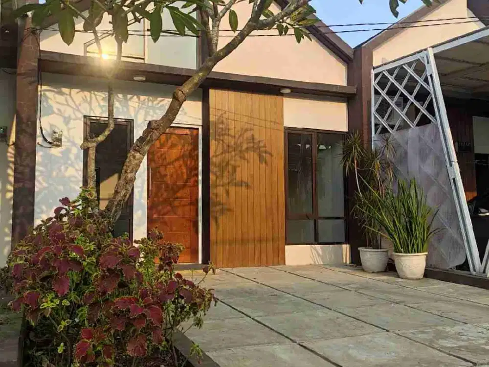 dijual rumah model scandinavian siap huni lokasi strategis dekat akses tol Cibubur