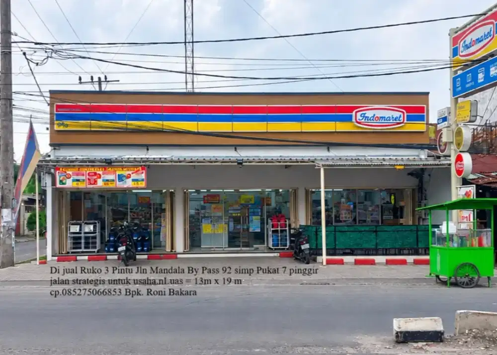 Di Jual ruko 3 pintu jl. Mandala by pas no.92
