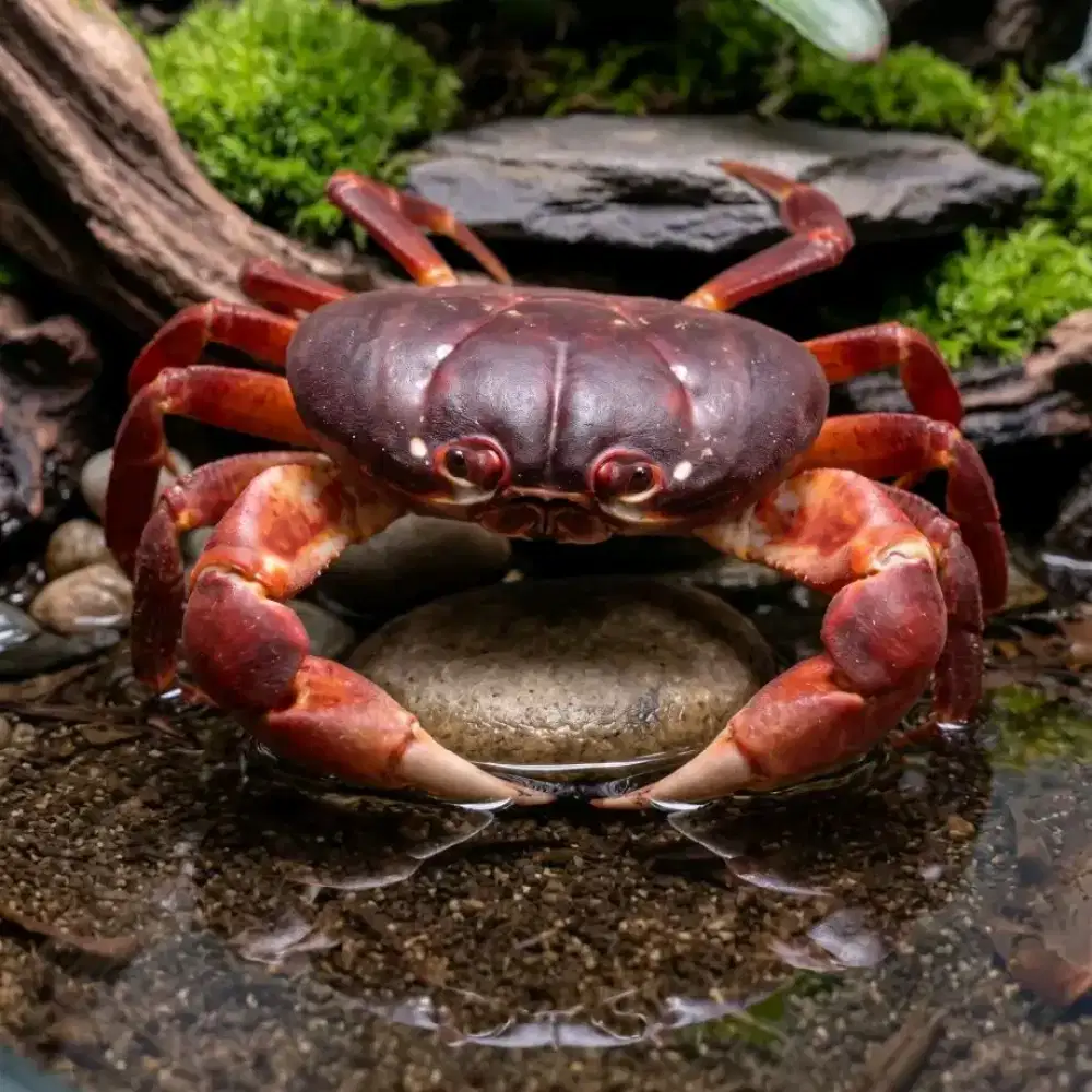 Kepiting Hias Lalandi Jinak Kepiting Darat Lalandi size jumbo 8-9cm