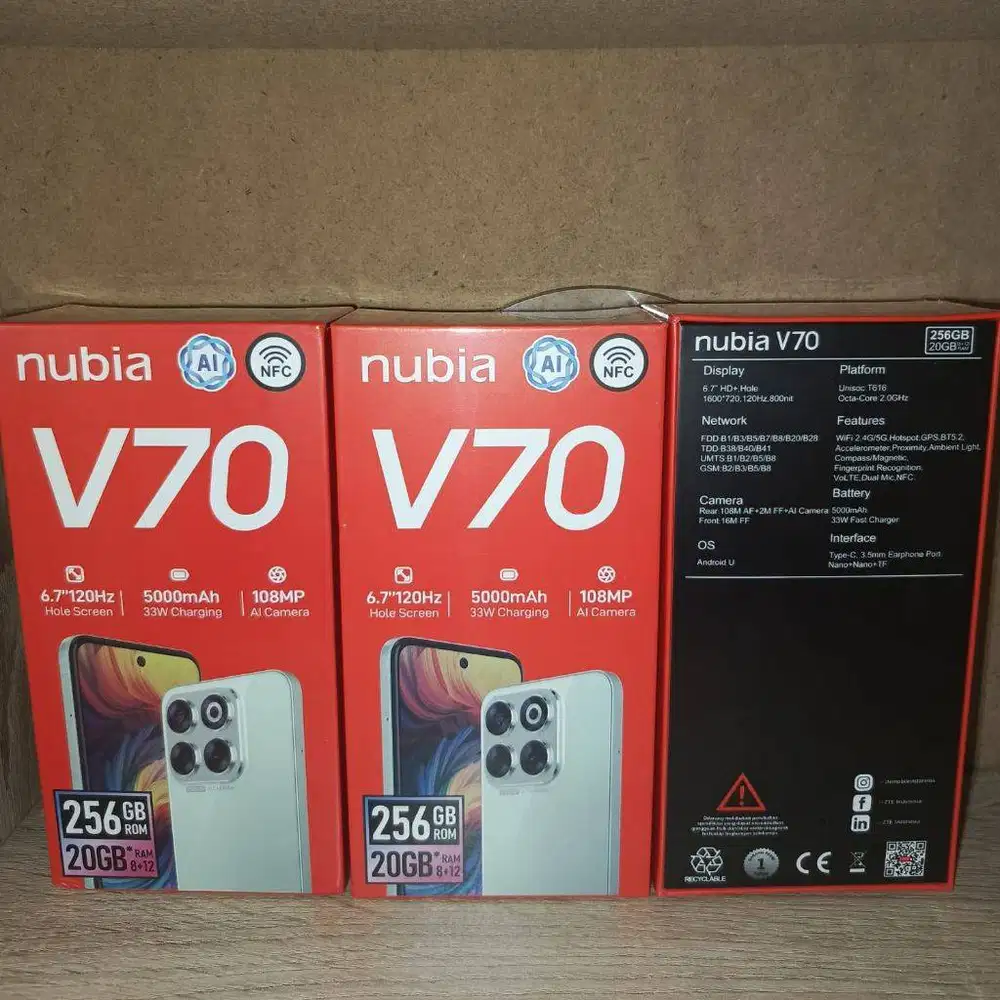 NUBIA V70 8/256 CAMERA 108MP (NEW/SEGEL)
