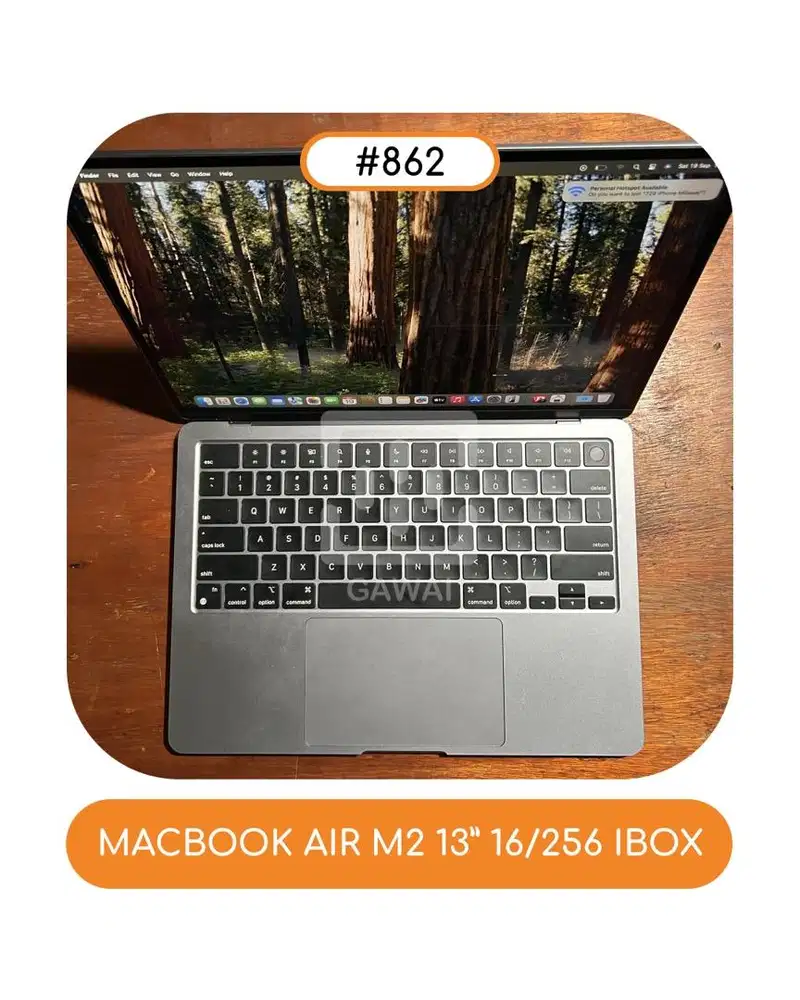 #862 Macbook Air M2 13 Gray 16/256 Ibox BH 100%