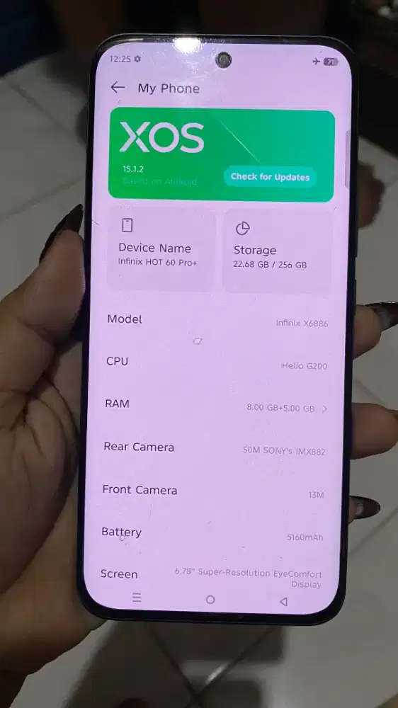 INFINIX HOT 60 PRO+ PLUS 8+8/256 MASIH MULUSSS DAN LENGKAP