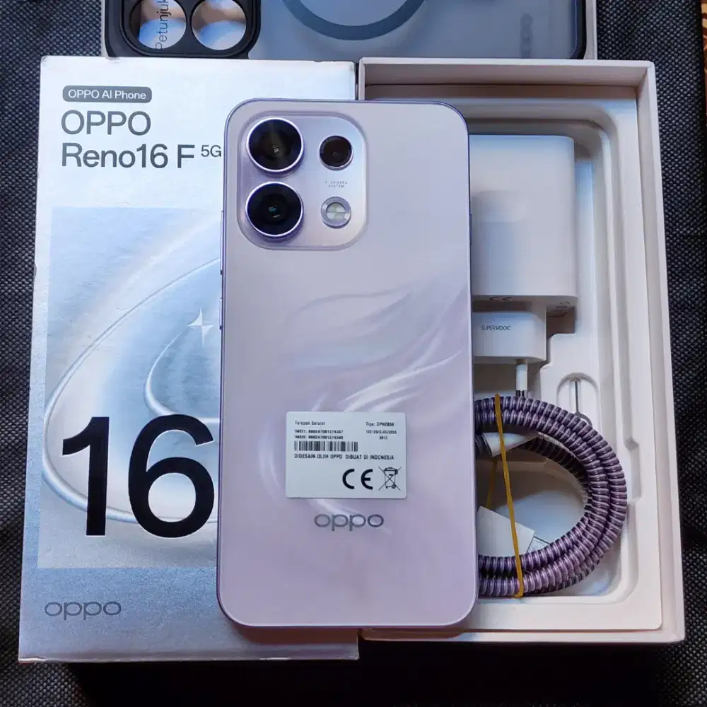 Oppo Reno 16F 5G 8/256GB Warna Purple Garansi Resmi Agustus 2027
