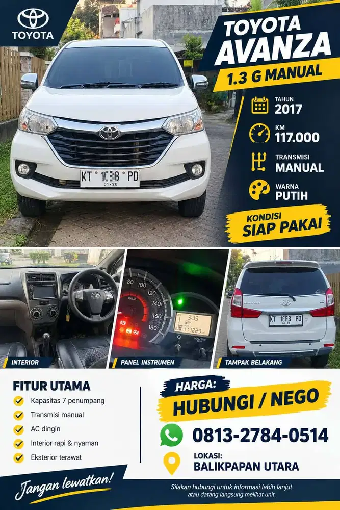 AVANZA 1.3G MANUAL MULUS