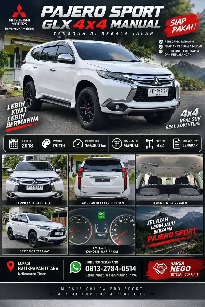PAJERO 2.5L 4X4 MANUAL BUKAN BEKAS TAMBANG