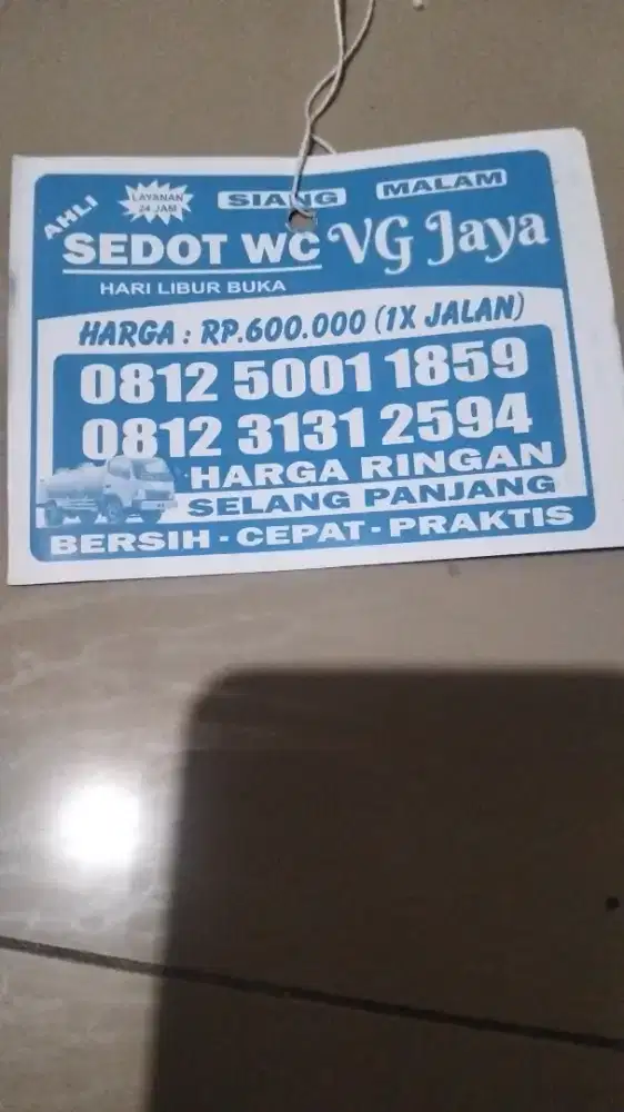 Sedot Wc Tulangan