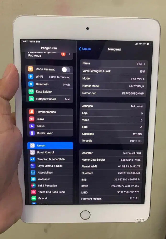 bismillah di jual ipad mini 4 128 gb ibox wifi n cellular