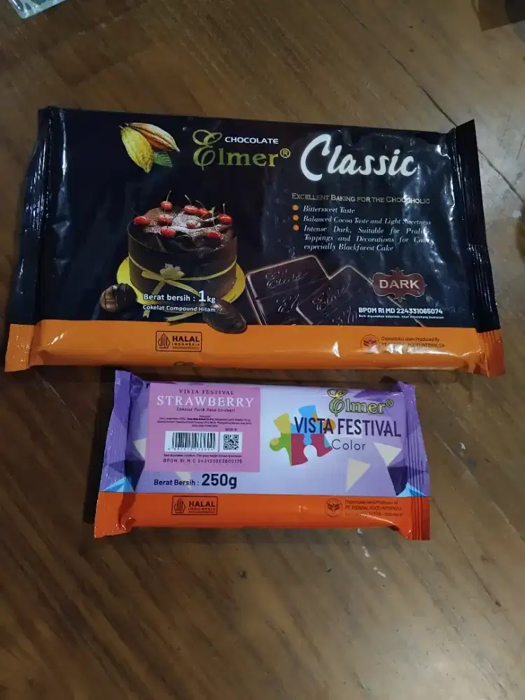 Dijual chocolate Elmer 1 kg berhadiah vista strawberry 250 gr