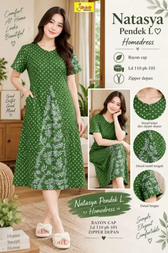 Rp135.000,-

HOMEDRESS BATIK
Cap, Rayon

LD 110 PB 105
Zipper Depan