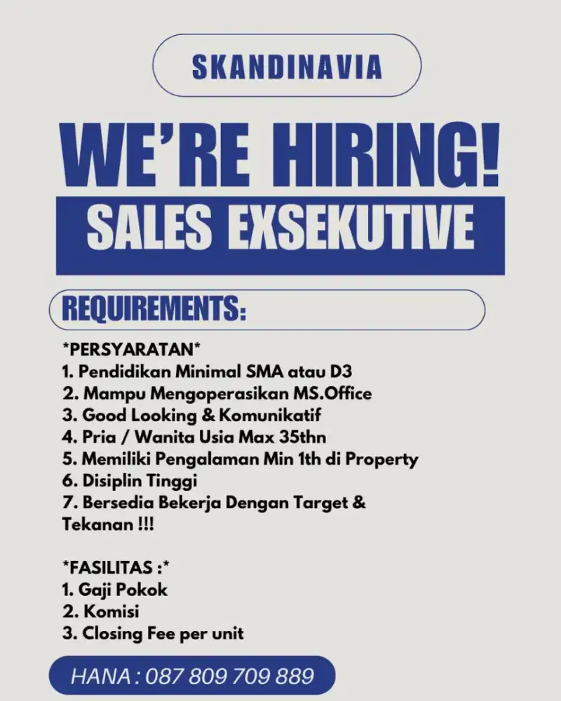 Dicari marketing yang punya target pribadi